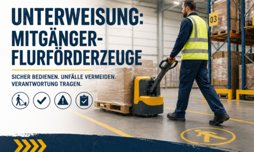 Unterweisung: Mitgänger-Flurförderzeuge